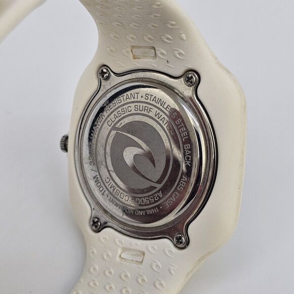 Rip Curl Women's Watch 34MM White Dial White Plastic Band Straps New Battery - Picture 7 of 16